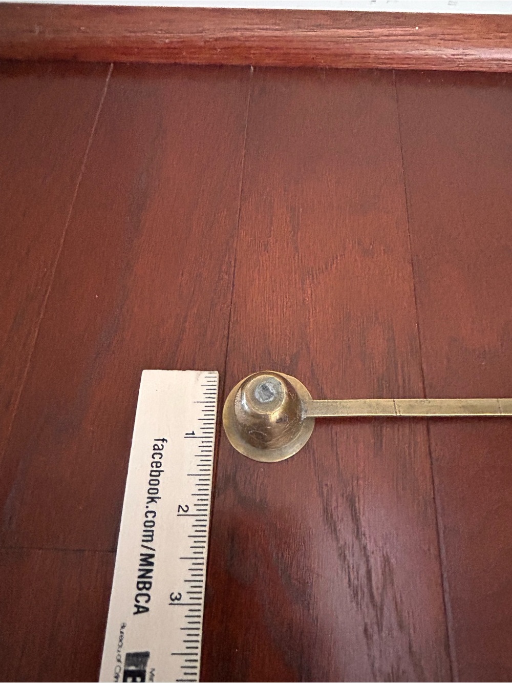 Vintage Mid-Century Etched Solid Brass Candle
Snuffer (Made in India / China) - Picture 8 of 9